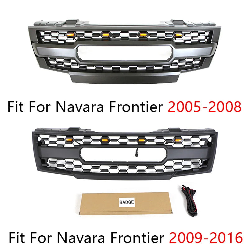 For Navara Frontier 2005-2008 Frontier D40 2009 2010 2011 2012 2013-2016 Front Racing Grill Center Grille Auto Parts Refit Grid