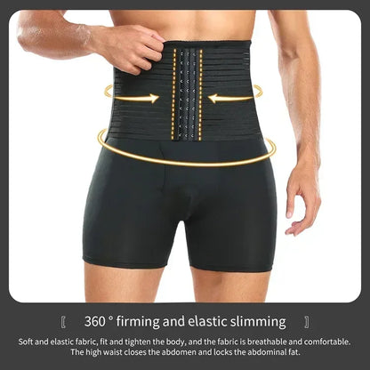 High Waisted tummy control body shaper Pants for Men Waist Trainer Corset Padded Panties Slimmer Thigh Breathable Underwear