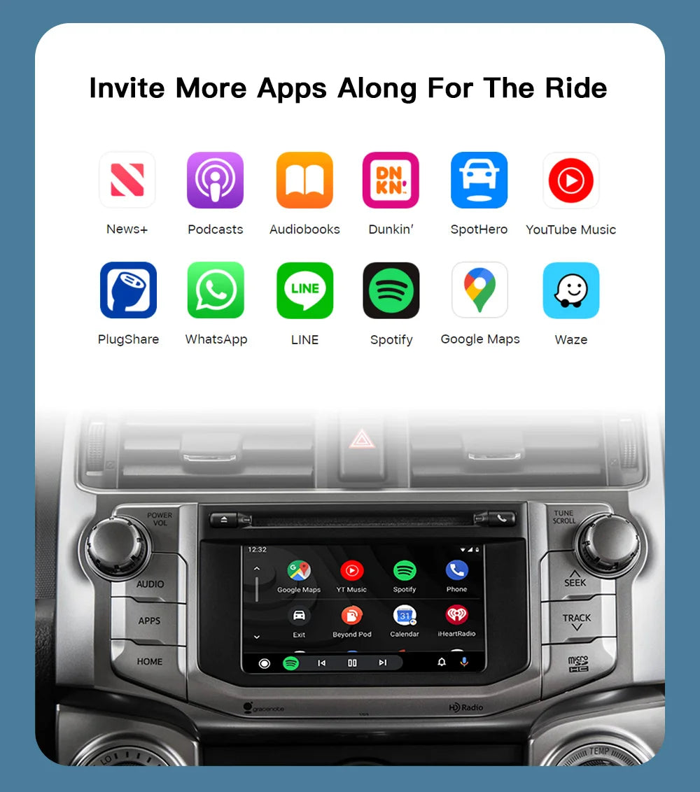 Wireless Carplay Android Auto module For TOYOTA CH-R Corolla Camry Auris prius RAV4 Avensis Highlander car play box Car decoder