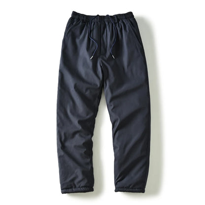 Men's Winter Thickened Cotton Thermal Pants Casual Straight Leg Windproof Water-Resistant Long Trousers Fashionable Youthwear