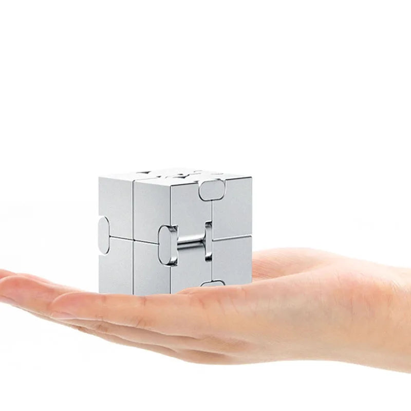 Metal Magic Cube Stress Relief Toy Cube Portable Educational Toys Decompresses Relax Toys for Children Adults Birthday Gift