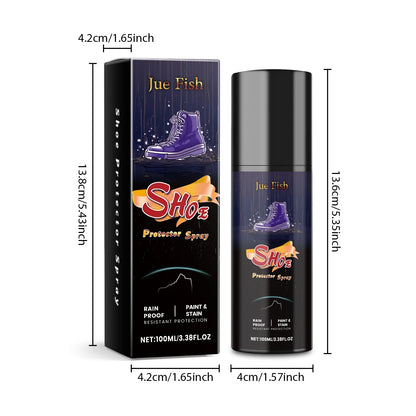 100ML Shoe Protector Spray Cleaning Dirts Lasting Rainproof Waterproof Stain Repellent Footwear Spray for Suede Canvas Sneakers