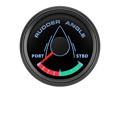 52MM Rudder Angle Indicator with 8 colors backlight Waterproof Rudder Position Gauge with Sensor 0-190ohm for Boat Yacht Marine