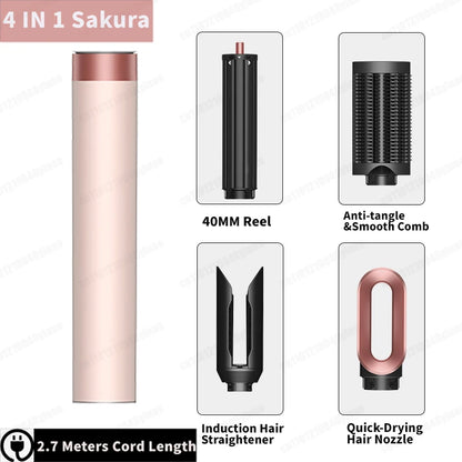 SenCiciMen X19 Multi Hair Styler Curling Iron Hair Hot Air Brush Curling Barrel With Comb Nozzles HairDryer for Voluminous Style