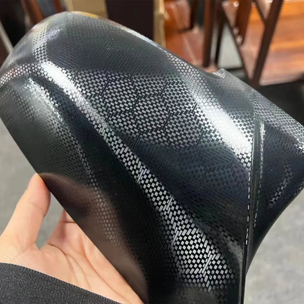 Retail Hexagonal Honeycomb Carbon Fiber Black Football Pattern Sticker Vinyl Car Wrap Foil Self Adhesive with Air Bubble Free