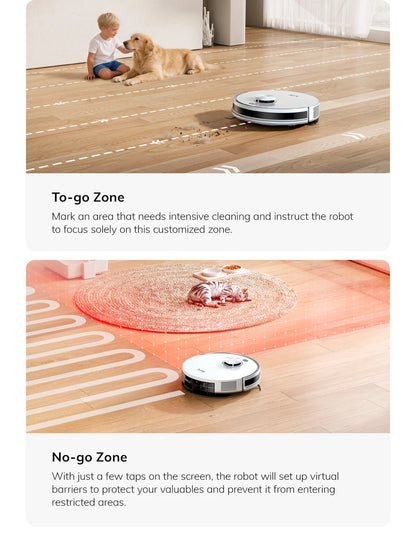ILIFE V30 Robot Vacuum Cleaner, Laser Navigation, 10000Pa Suction, Up to 150min Runtime, APP Control, Customizable cleaning