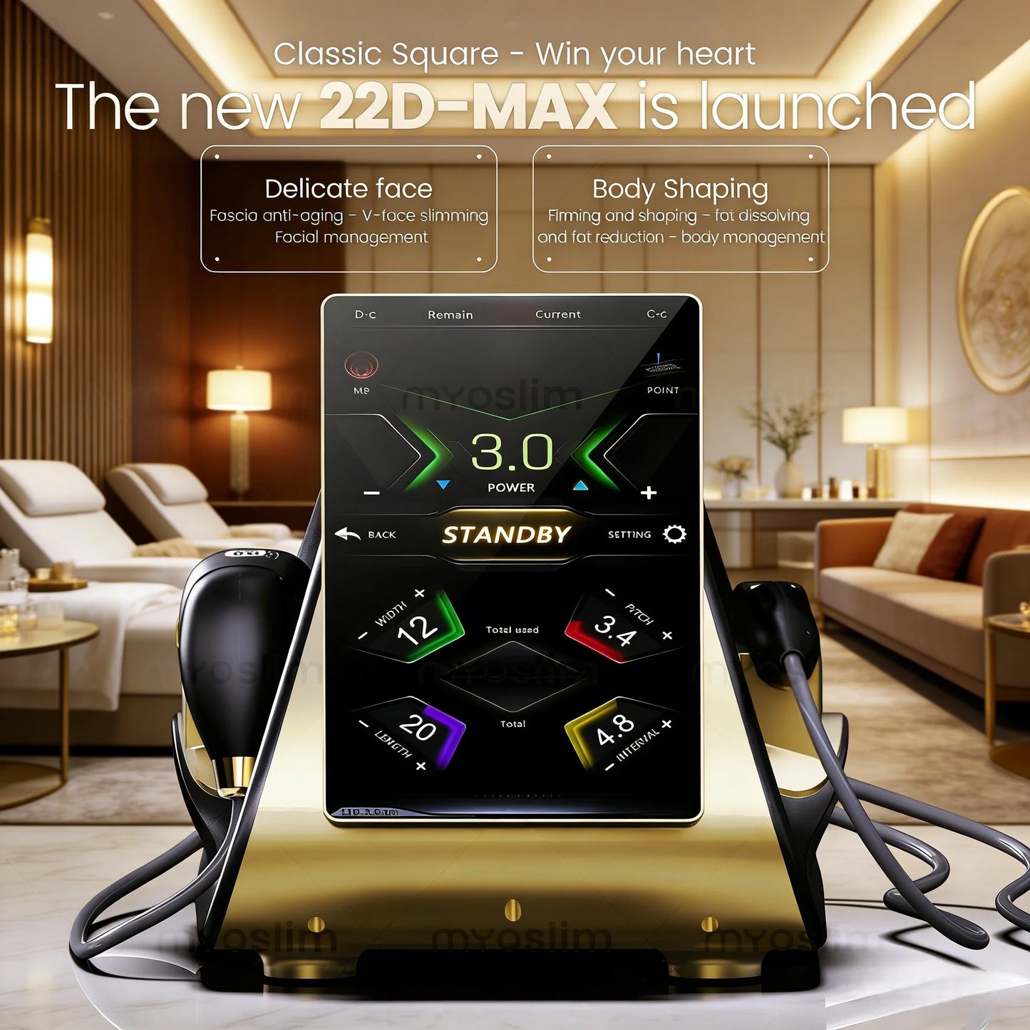 22D-MAX Anti-Aging and Body Contouring Machine with Multi-Dimensional Handles Skin Tightening and Body Shaping Machine