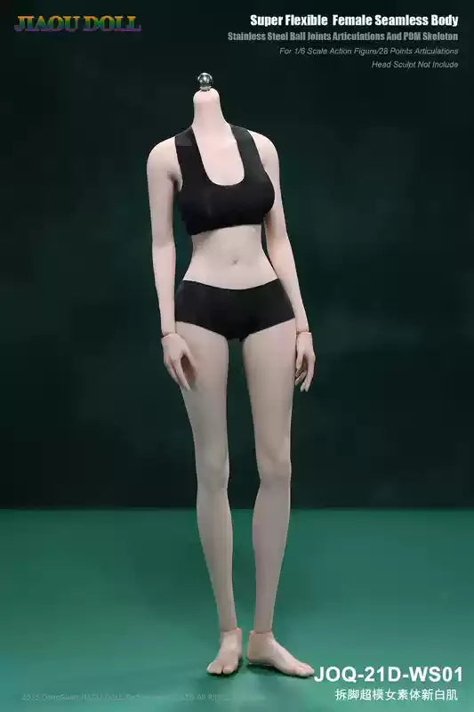 Super Flexible Female Seamless Body Stainless Steel Ball Joints Articulations And Pom Skeleton For 1/6 Scale Action Figure