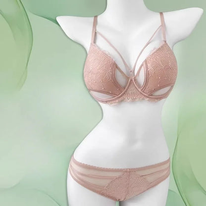 Hot Sale French Lace Bra Soft Underwire High Support Push Up Anti Sagging Sexy Nude Back Stylish Bra Size S-XL 32-38 Hot Search