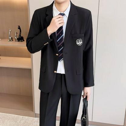 2026 New Style Men's Suit - Korean Fashion Suit - Soft and Breathable Trendy Solid Color Suit Set - S-5XL