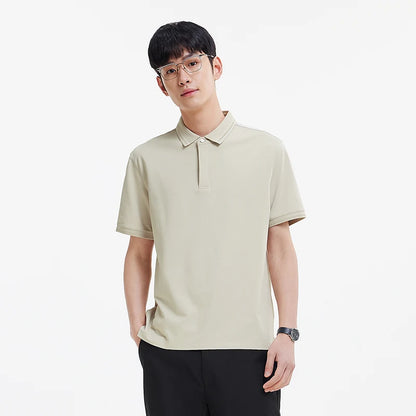 Semir Men Polo Shirt Mulberry Silk Texture Business Basic Knit 2026 Summer Casual Style Soft Lightweight Office Wear Top