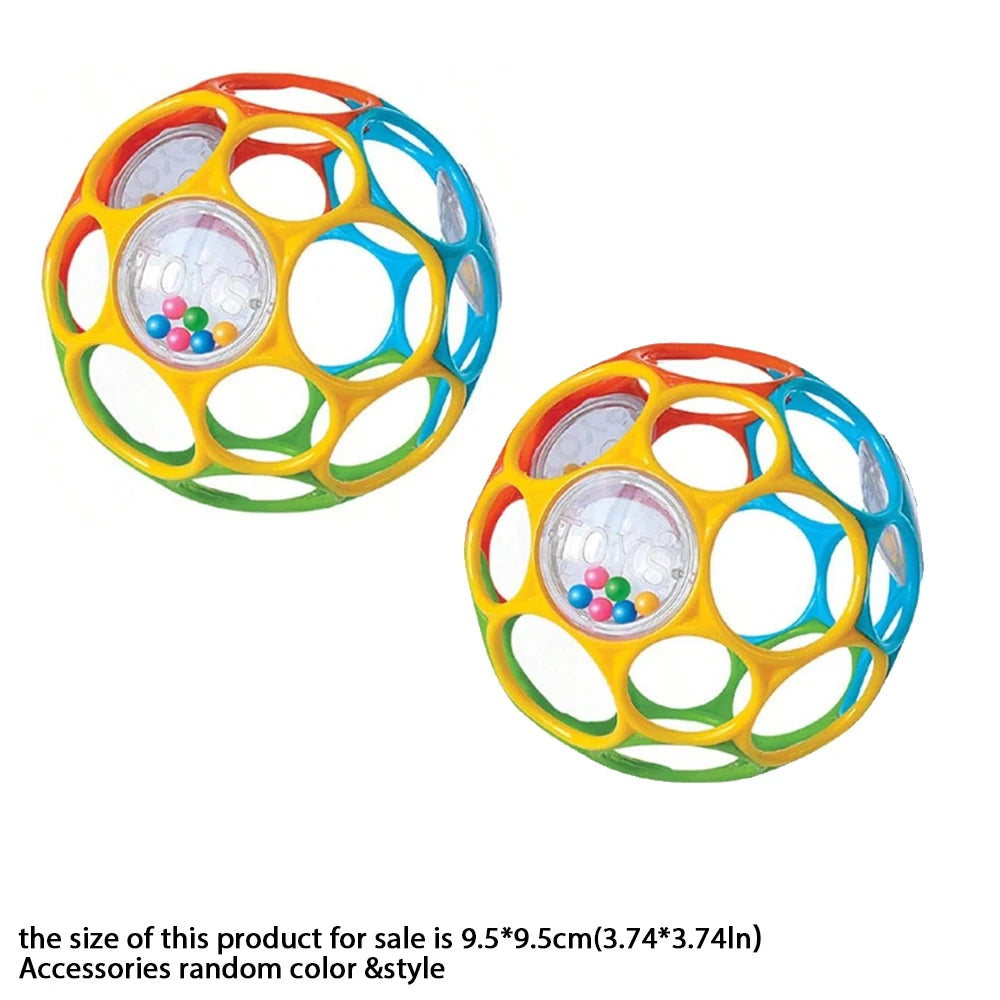 Soft Baby Grasping Ball Rattles with Bell Ball Early Education Educational Sensory Toy Random Color Baby Toys 0 12 Months