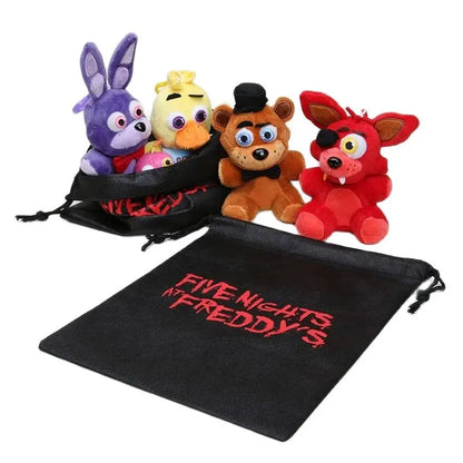 5Pcs Freddy Foxy Bonnie Chica Plush toys keychain Anime Plush pendant Stuffed Plushie Dolls Toys