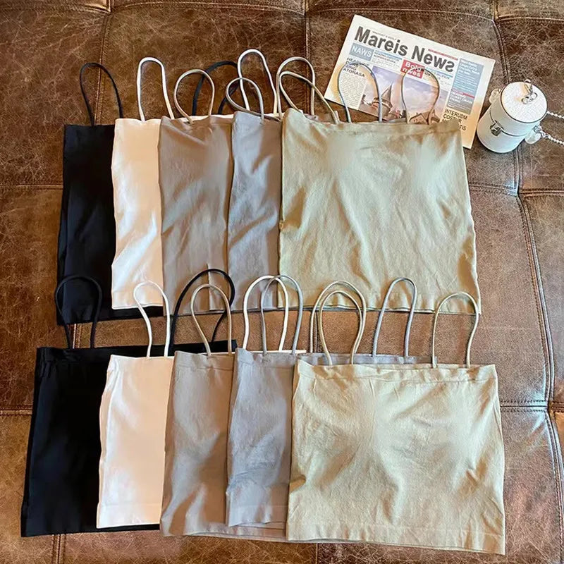 Base Layer Csole Women Summer Inner Wear with Chest Pad One oulder Design Unique Outerwear Beautiful Ba Tube Top