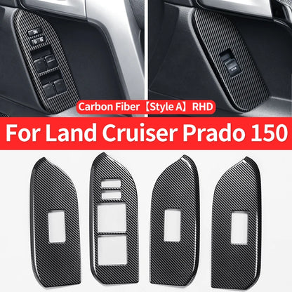 For 2010-2021 Toyota Land Cruiser Prado 150 Interior Modification Accessories Glass Button Panel FJ150 J15 Car Door Handle