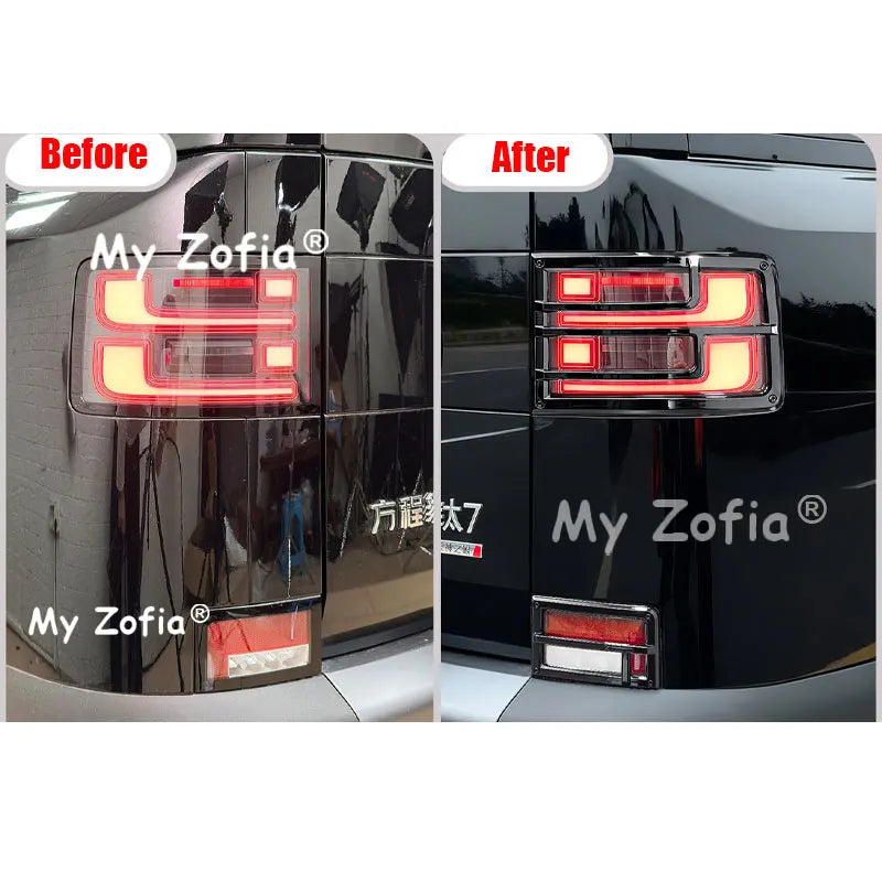 Car Styling Tail Light Frame Rear Fog Lamp Cover Protector Decoration Accessories for BYD Ti7 Leopard Titanium 7 2025 2026