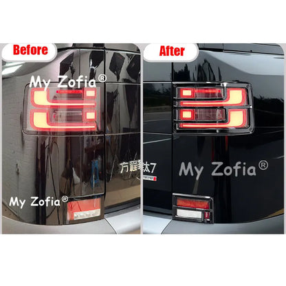 Car Styling Tail Light Frame Rear Fog Lamp Cover Protector Decoration Accessories for BYD Ti7 Leopard Titanium 7 2025 2026