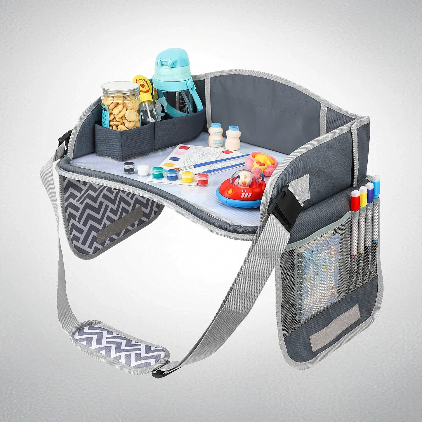 Child Go Out Small Drawing Board Kids Travel Tray for Car Seat Children's Car Portable Drawing Board Foldable Whiteboard 4-6Y