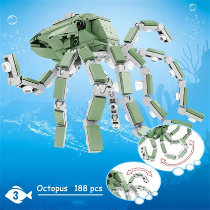 Shark Ocean Animal Building Block Toy - Enhance Hands-On Skills, Deepen Understanding of Marine Life, Perfect Fun Playtime Toy