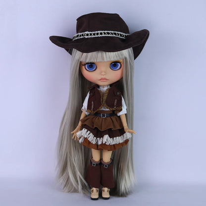 ICY DBS Blyth Doll BJD Joint Body Tan Skin Matte Face Western Cowboy Set Doll 1/6 30cm Girl Gift Anime SD