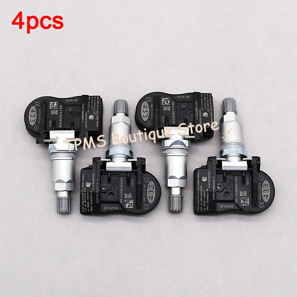 4pcs 433MHz 68252495AA Sensor Monitor  For Alfa Romeo Giulia Stelvio Car Wheel Tires Pressure Monitoring System Replacement Part