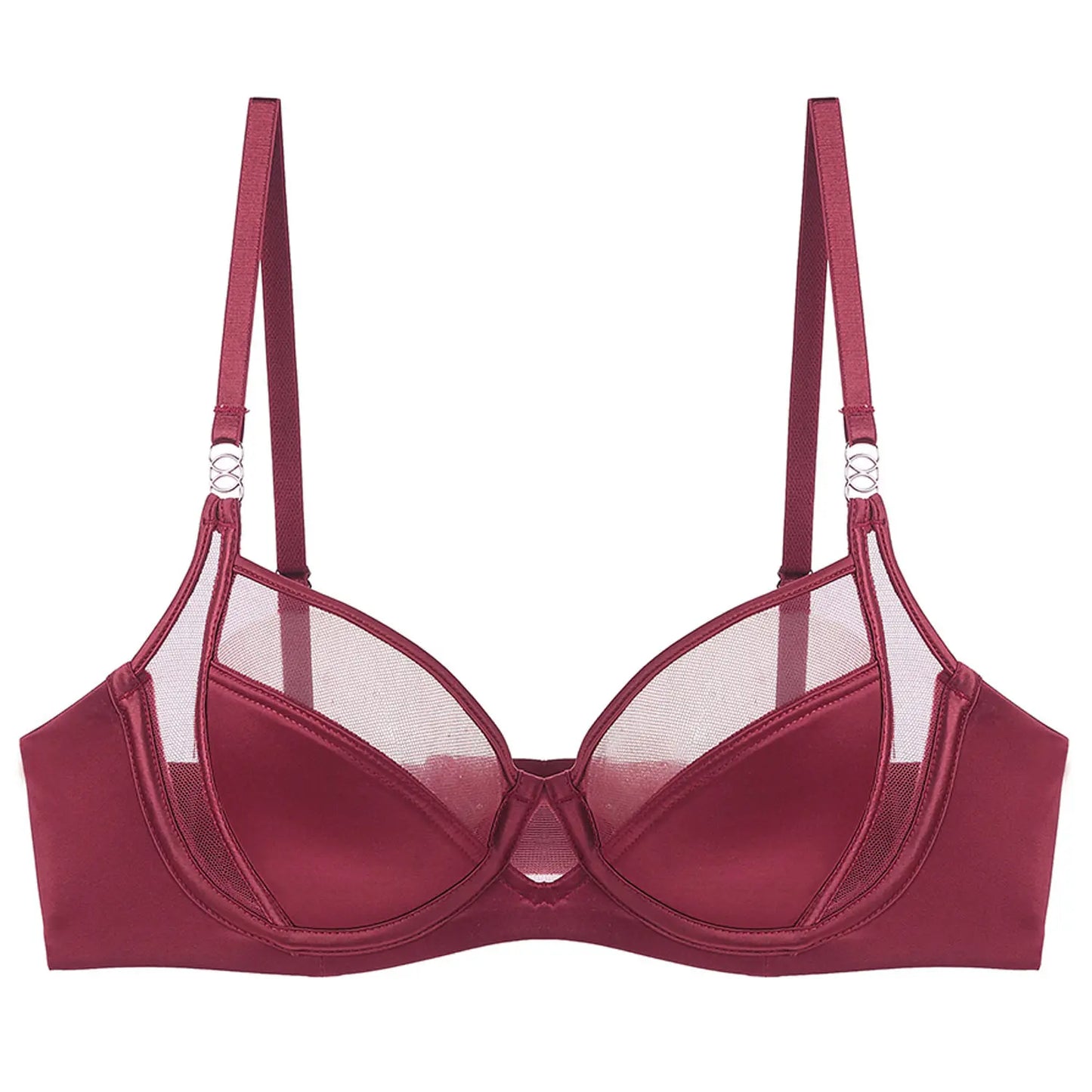 Women Stylish Summer Lingerie Set Satin Soft Wire Bra Push Up Support Anti Sagging Uplifting Minimizing Comfort Daily Wear