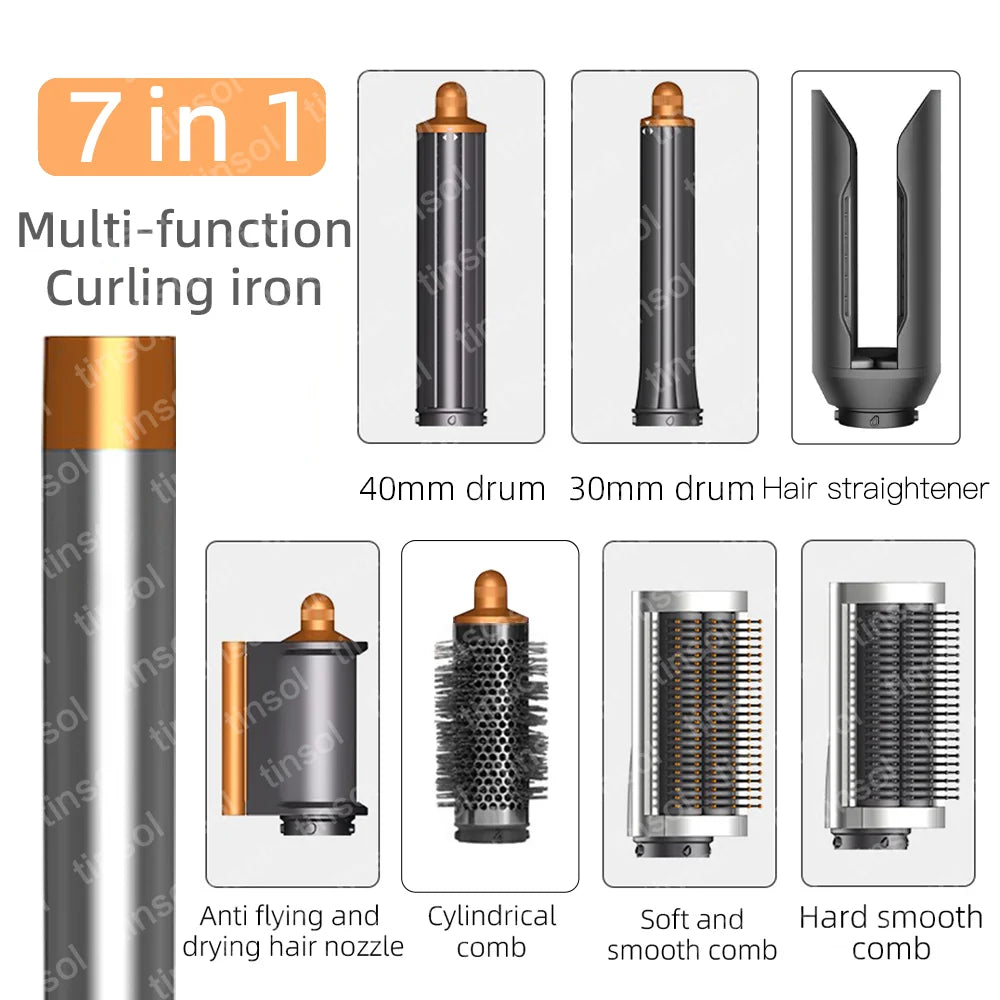 7-in-1 Hair Dryer, 110,000 RPM High-Speed Hair Care Ionic Hair Dryer, Quick Drying, Multi-Function Curling Iron Set