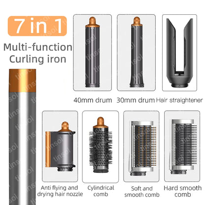 7-in-1 Hair Dryer, 110,000 RPM High-Speed Hair Care Ionic Hair Dryer, Quick Drying, Multi-Function Curling Iron Set