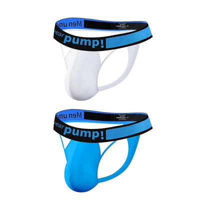 Men's Modal Soft Skin-Friendly Lightweight Thong, Front Double Hollow Out Single Thong Design, Contrast Waistband Underwear