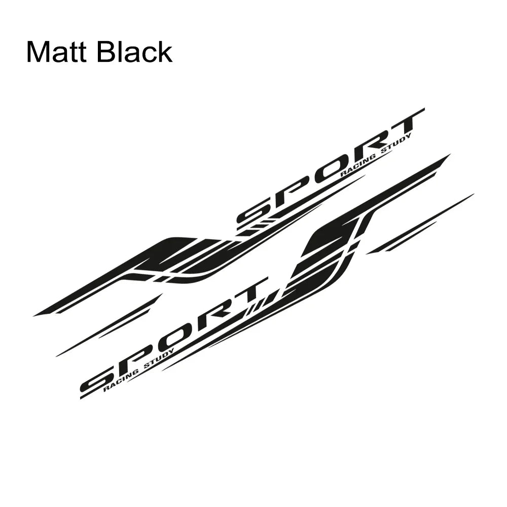2PCS Long Stripes Car Decal Left and Right Side Personalized Waterproof Vinyl Tuning Stickers For Auto Body Decor Accessories