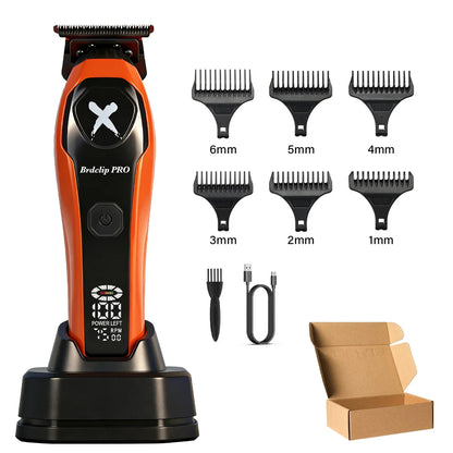 BRDCLIP Professional 7500RPM Barber Hair Clipper Set DLC Blade Base Charger 2-Speed Hair Trimmer Salon Use for Men Shaver