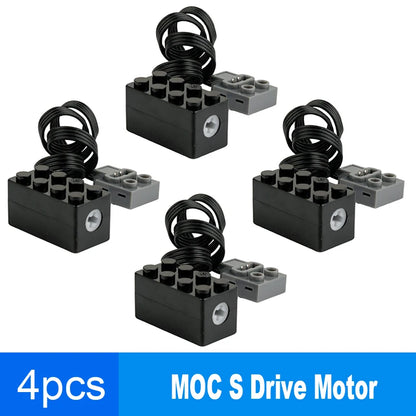 MOC S Drive Motor Speed Motor Support Forward Reverse Slow Speed Torque with Legoeds-Compatible Building Blocks Power Functions
