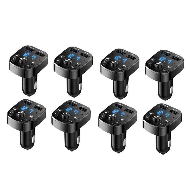 1-10Pcs Car Bluetooth Audio MP3 Player 3.1A Fast Charging Dual USB Car Charger Adapters Bluetooth FM Transmitter Receiver