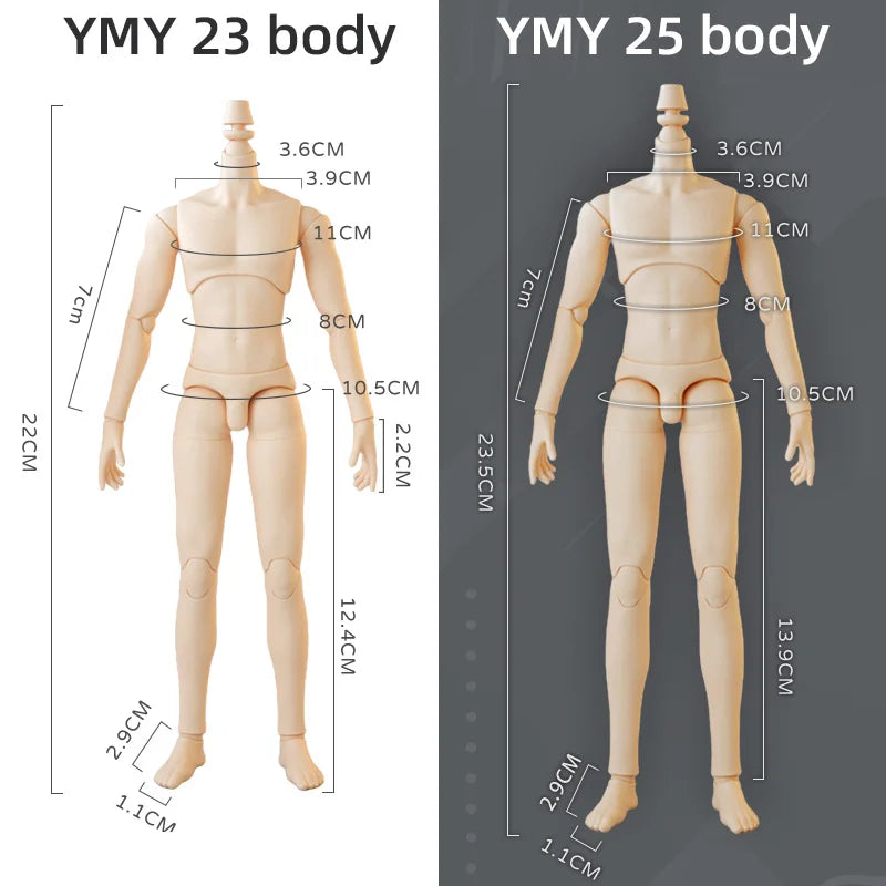 Ymy 22 24 Body Movable Joint Body Replacement Accessories Hand Girl YMY 23 25 Boy Body For Ob22 Ob24, Gsc, Blythe, 1/6 Bjd Doll