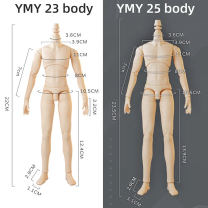 Ymy 22 24 Body Movable Joint Body Replacement Accessories Hand Girl YMY 23 25 Boy Body For Ob22 Ob24, Gsc, Blythe, 1/6 Bjd Doll