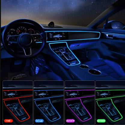 5V DIY LED Strip Car Interior Atmosphere Lighting Flexible Light Line Tube With USB Auto Decoration Ambient Lamp 1M/2M/3M/5M2026