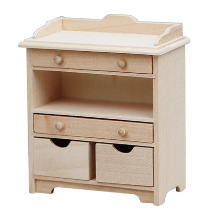 1:12 Dollhouse Miniature Bookcase Showcase Storage Cabinet Locker Display Cabinet Home Furniture Model Toy DollHouse Accessory