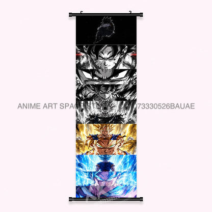Dragon Ball Anime Wall Artwork Canvas Mural Scrolls Pictures Anime Character Son Goku Hanging Painting Poster Home Decoration