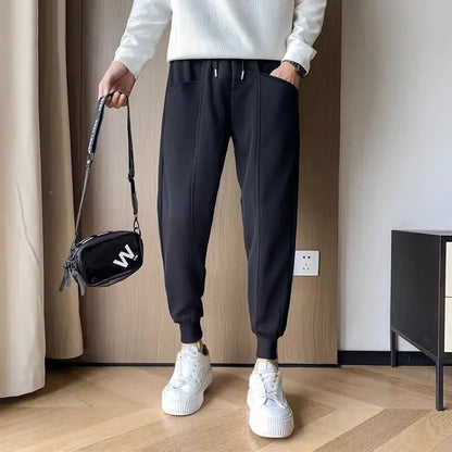 Man Sports Pants Plain Joggers Harem Plus Big Size Retro Fashion Trousers Elegant Autumn Winter High Quality Sweatpants for Men