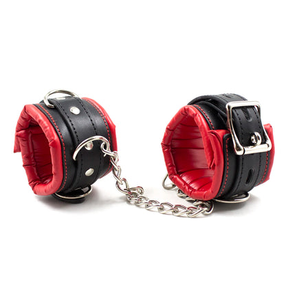 BDSM Sex Leather Bondage Optional Handcuffs Collar Wrist Ankle Cuffs for Fetish Erotic Adult Games Couple Sex Toys Restraints