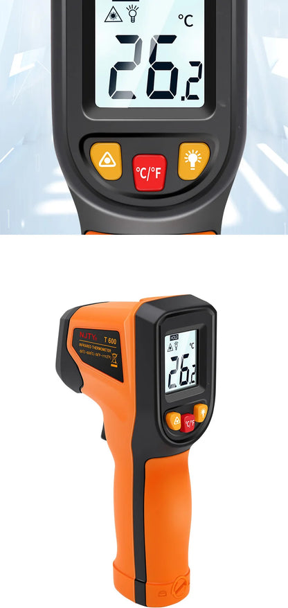 T400 T600 Digital Infrared Thermometer -50℃ to 400/600℃ High Precision Pyrometer Industrial Non-contact Temperature Sensor
