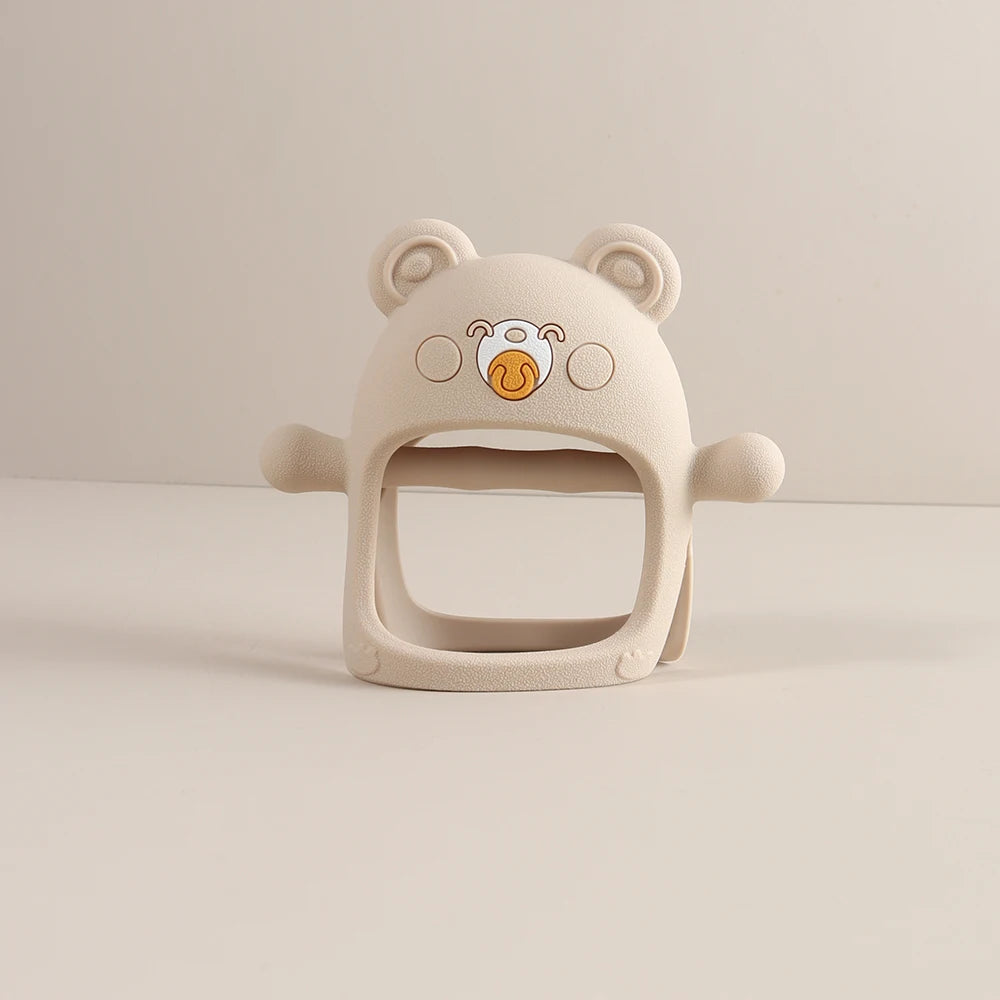 Anti-drop Wristband Baby Teether Silicone Bear Moon Star Teething Toy Non-slip Handheld Teether for Newborn Babies