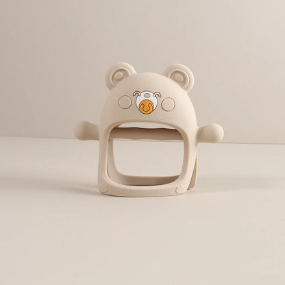 Anti-drop Wristband Baby Teether Silicone Bear Moon Star Teething Toy Non-slip Handheld Teether for Newborn Babies