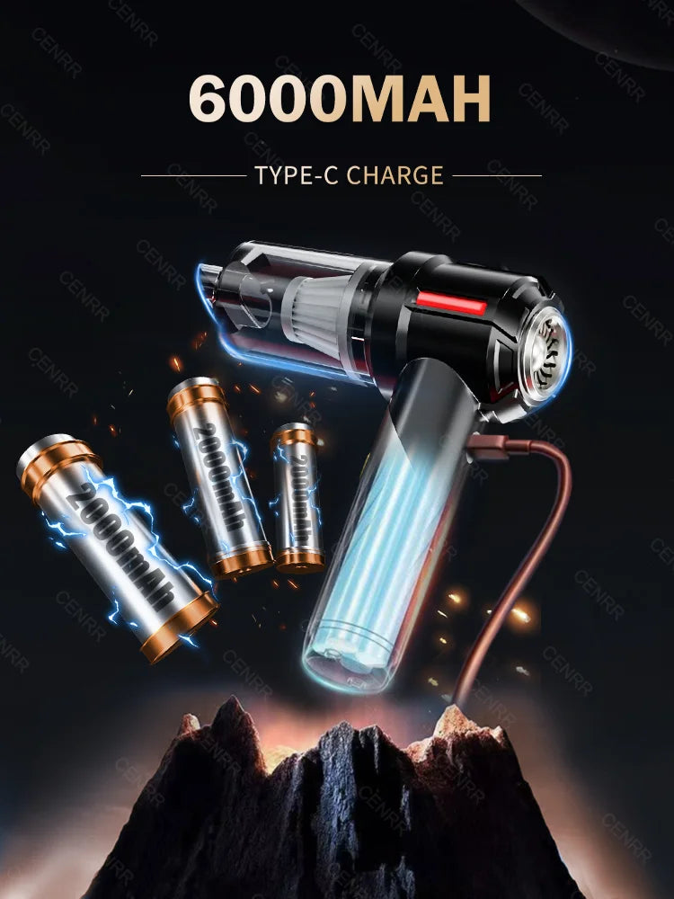 CENRR 998000PA Car Vacuum Cleaner Powerful Mini Cordless Portable Vacuum Cleaner for Home Appliance Handheld Blower Car Cleaner