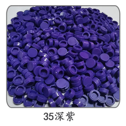 900pcs 52 Colors City Building Blocks Flat Tile 1x1 Round Bricks DIY Enlighten Blocks Parts 98138 Blocks for Children Boys Girls