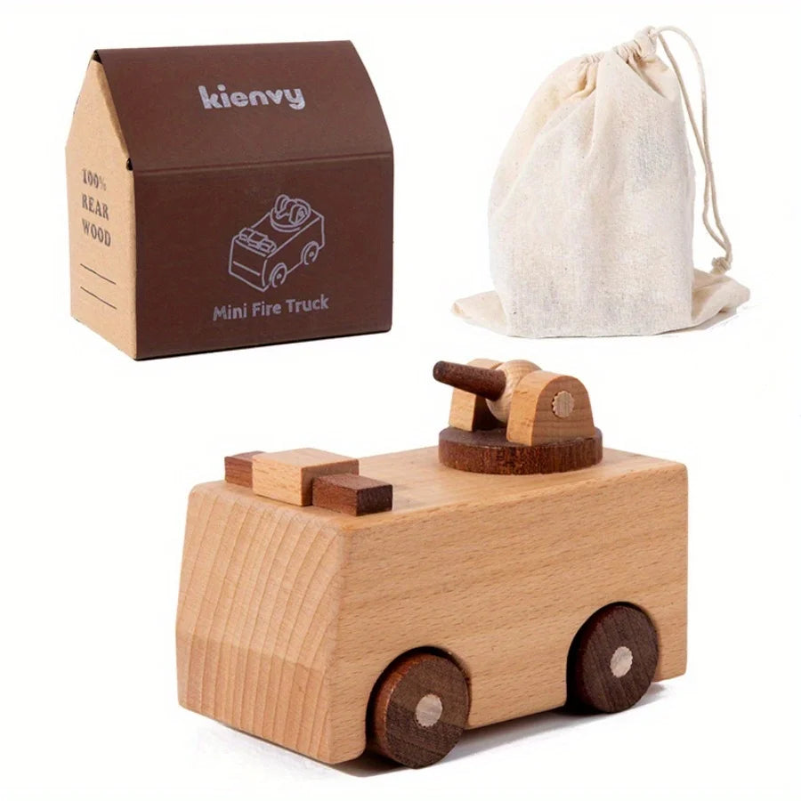 11-Piece Wooden Solid Wood Engineering Vehicle Series Toys and Gifts for Kids
