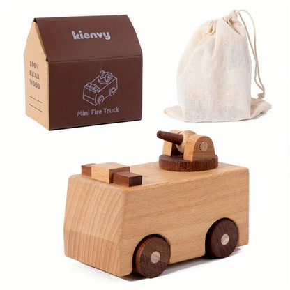 11-Piece Wooden Solid Wood Engineering Vehicle Series Toys and Gifts for Kids