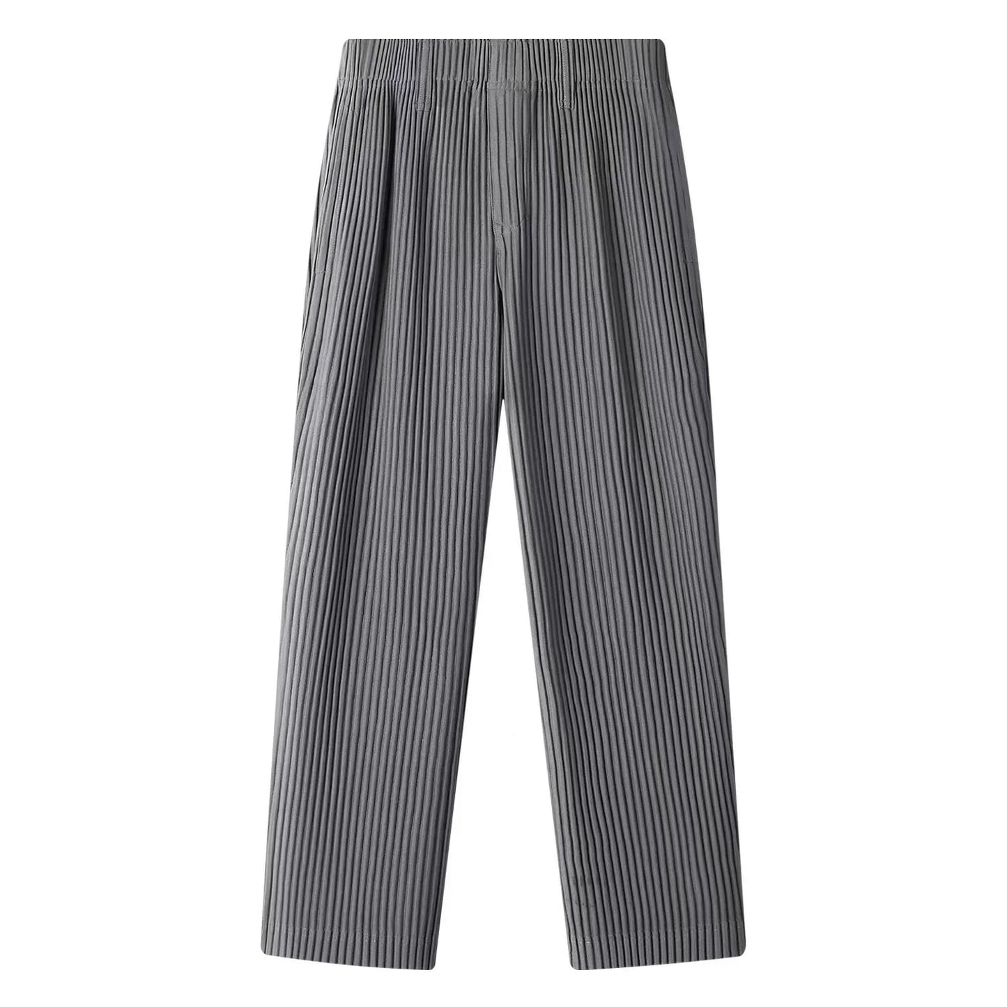 Miyake Pleated Blazers Business Casual Lined Blazer Top Fashion Suit Slim Fit Coat High Quality Jacket
