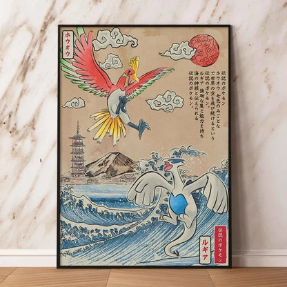 Classic Canvas Hd Prints Poster Pokemon Charizard Blastoise Cartoon Character High Quality Home Living Room Mural Decorative