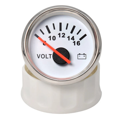 52mm Volt Gauge Marine Auto Voltmeter Universal 8-16V Waterproof Gauge Car Boat Instrument Red Backlight 12V Car Voltage Gauge